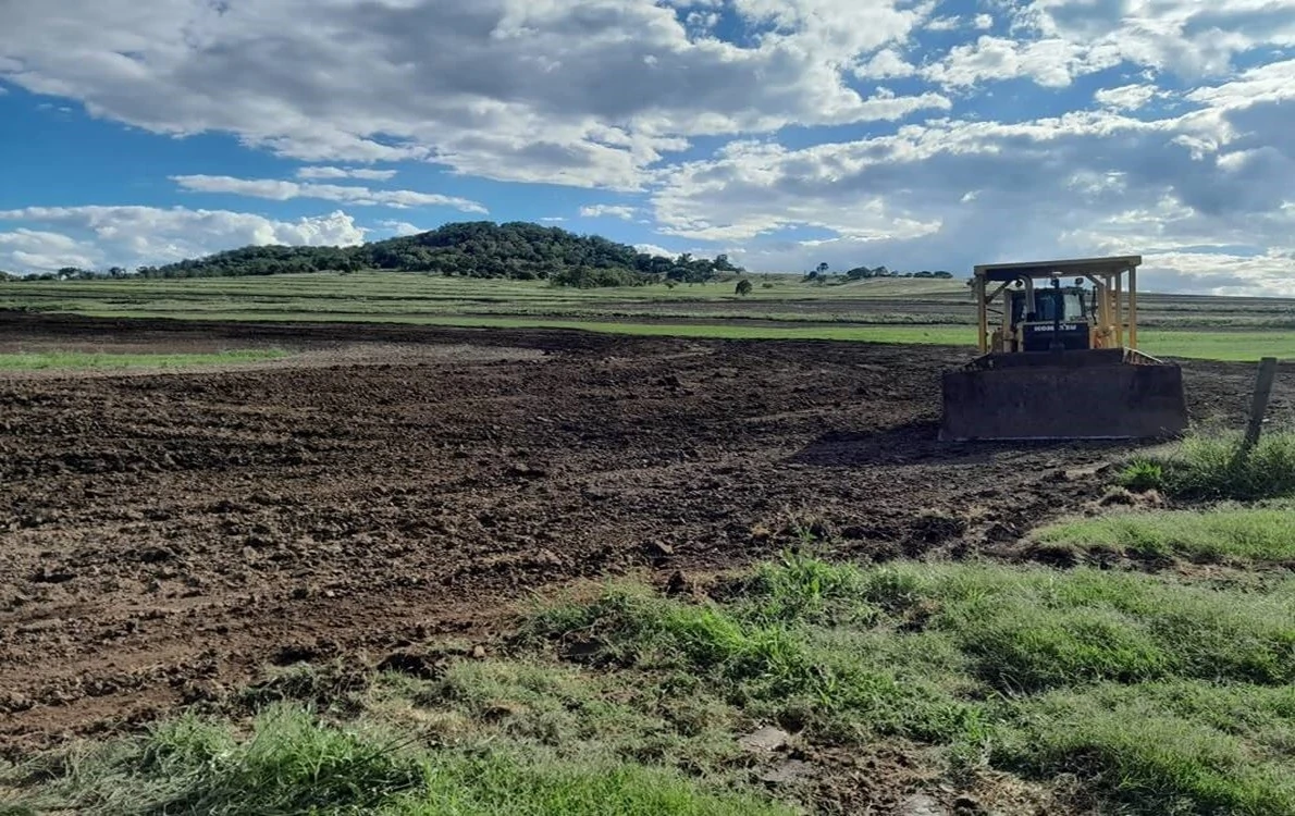 land cleared for agriculture - earthmoving