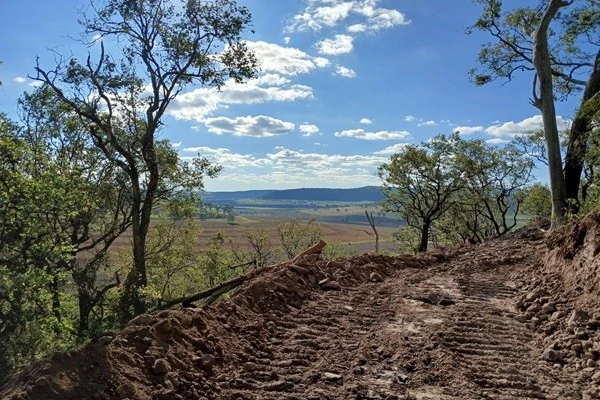 agricultural land clearing with a bulldozer